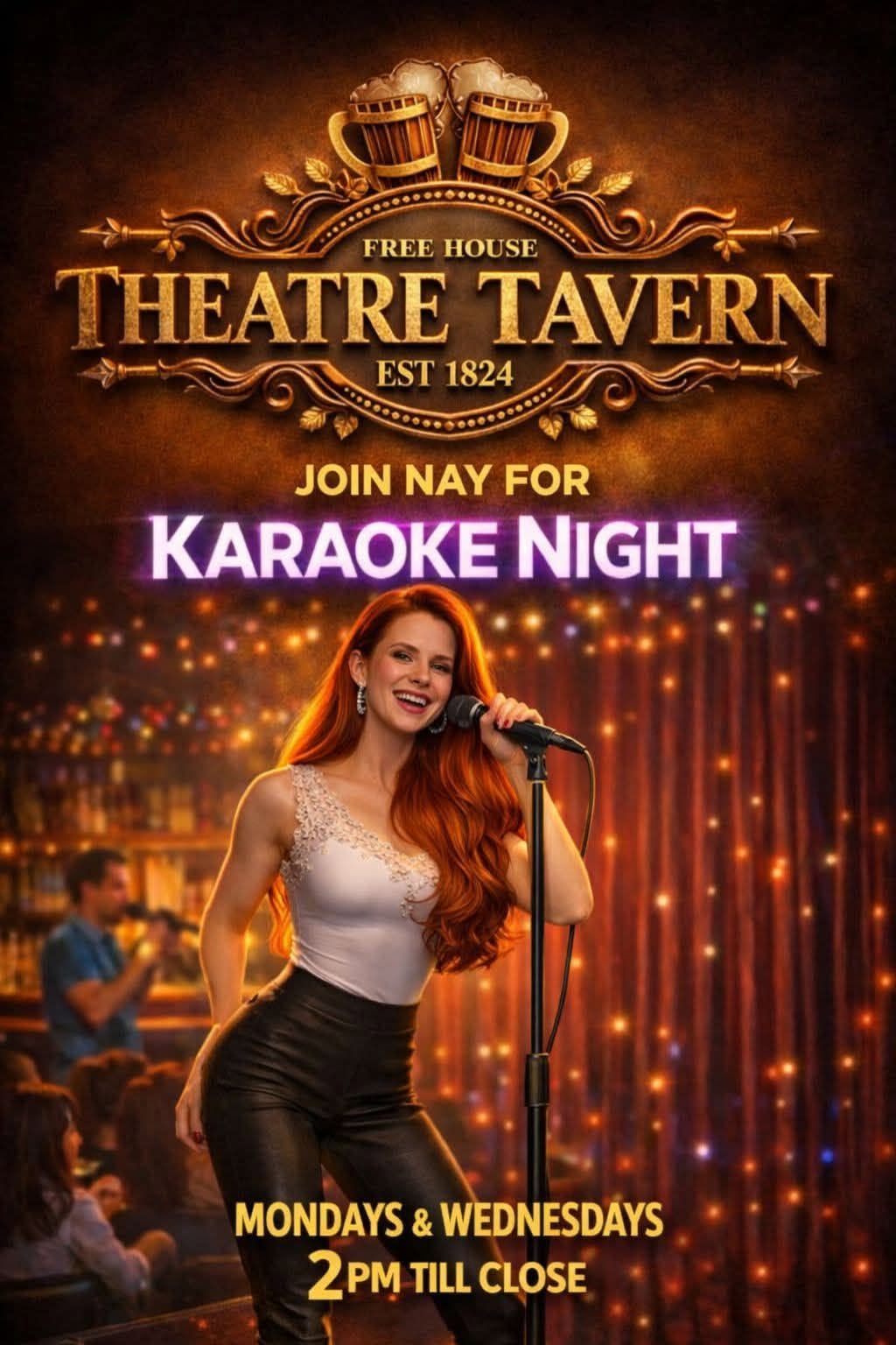 Join Nay for Karaoke Night at Theatre Tavern